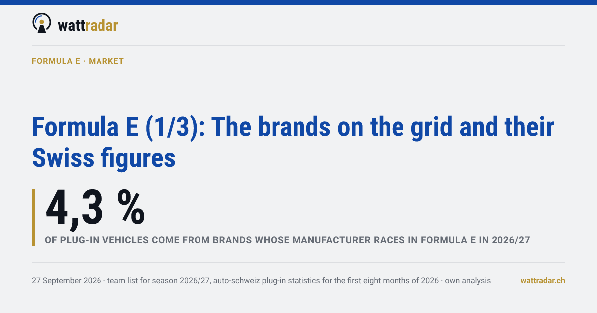 Formula E (1/3): The brands on the grid and their Swiss figures