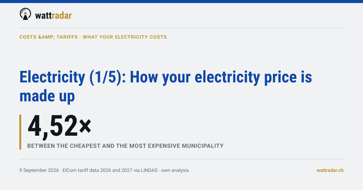 Electricity (1/5): How your electricity price is made up