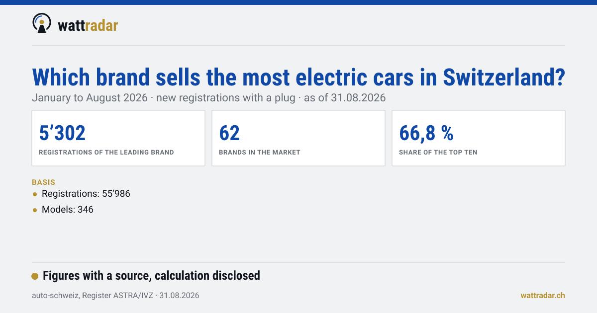 Brand ranking: electric cars in Switzerland