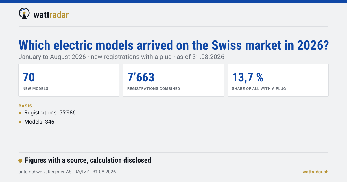 New to the Swiss market: electric models 2026