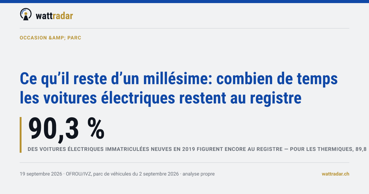 Ce qu’il reste d’un millésime: combien de temps les voitures électriques restent au registre