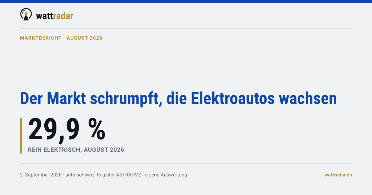 Der Markt schrumpft, die Elektroautos wachsen